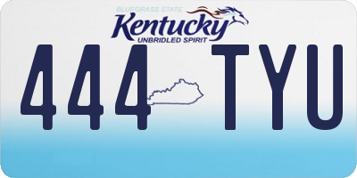 KY license plate 444TYU