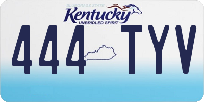 KY license plate 444TYV