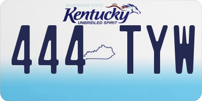 KY license plate 444TYW