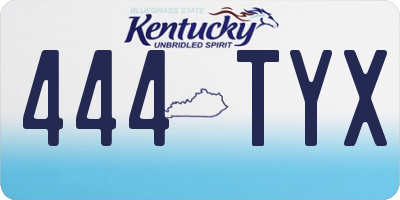 KY license plate 444TYX