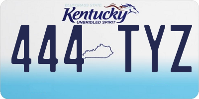 KY license plate 444TYZ