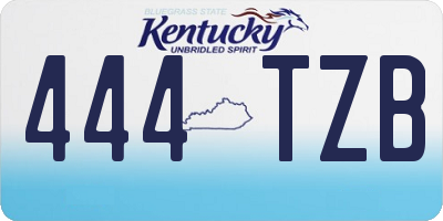 KY license plate 444TZB