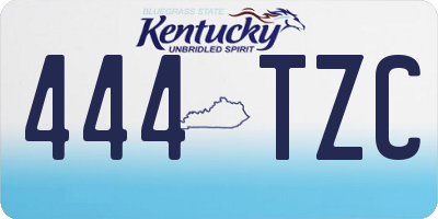 KY license plate 444TZC