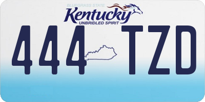 KY license plate 444TZD