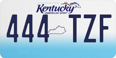 KY license plate 444TZF