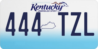 KY license plate 444TZL