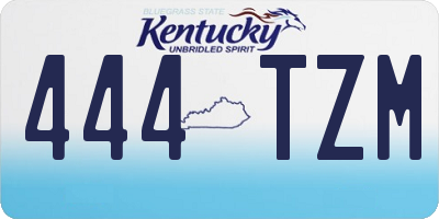 KY license plate 444TZM