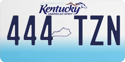 KY license plate 444TZN