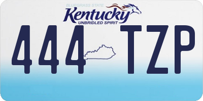 KY license plate 444TZP