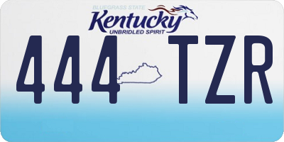 KY license plate 444TZR