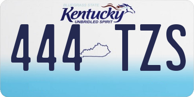 KY license plate 444TZS