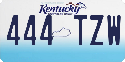 KY license plate 444TZW