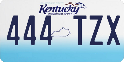 KY license plate 444TZX