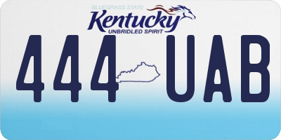 KY license plate 444UAB