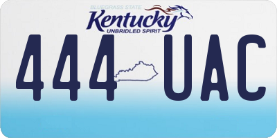 KY license plate 444UAC