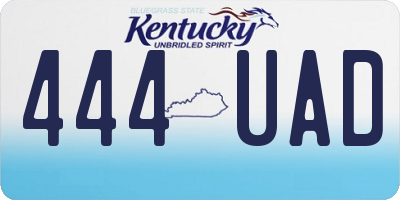 KY license plate 444UAD