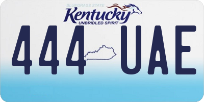KY license plate 444UAE