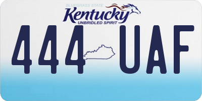 KY license plate 444UAF