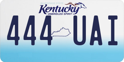 KY license plate 444UAI