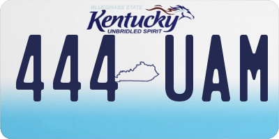 KY license plate 444UAM