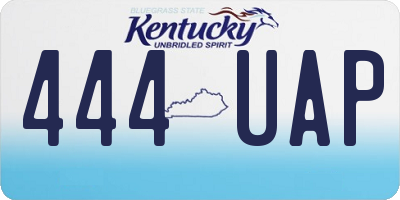 KY license plate 444UAP