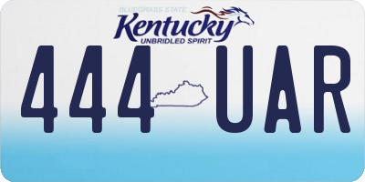KY license plate 444UAR
