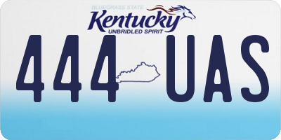 KY license plate 444UAS