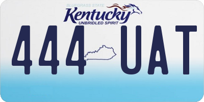KY license plate 444UAT