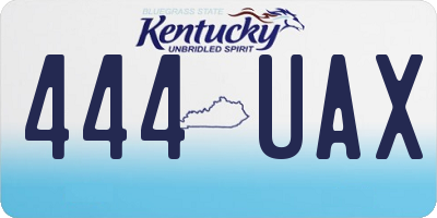 KY license plate 444UAX