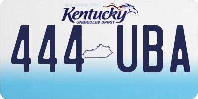 KY license plate 444UBA