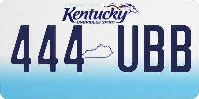 KY license plate 444UBB