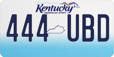 KY license plate 444UBD