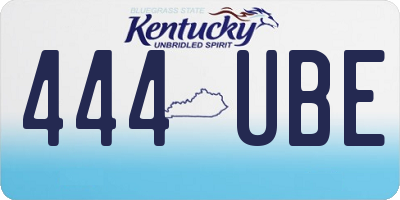 KY license plate 444UBE