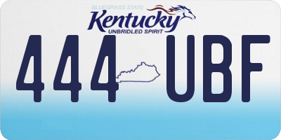 KY license plate 444UBF