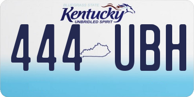 KY license plate 444UBH