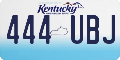 KY license plate 444UBJ