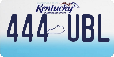 KY license plate 444UBL