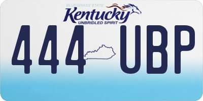 KY license plate 444UBP