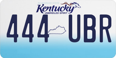 KY license plate 444UBR