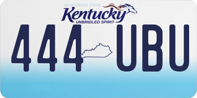 KY license plate 444UBU