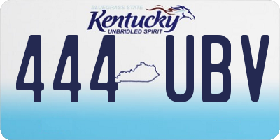 KY license plate 444UBV