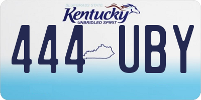 KY license plate 444UBY