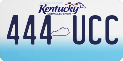 KY license plate 444UCC