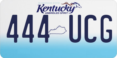 KY license plate 444UCG