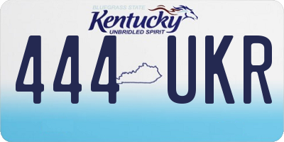 KY license plate 444UKR