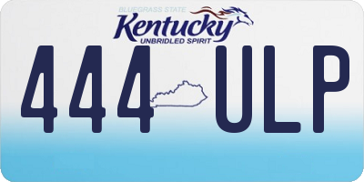 KY license plate 444ULP