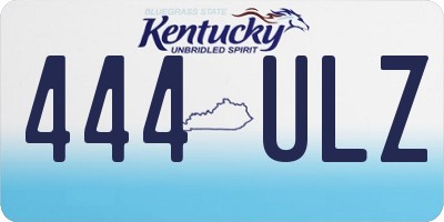 KY license plate 444ULZ