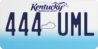 KY license plate 444UML
