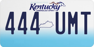KY license plate 444UMT