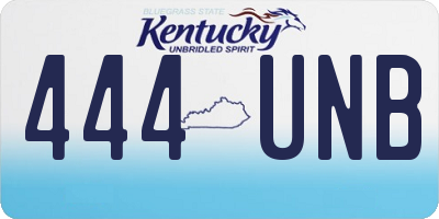 KY license plate 444UNB
